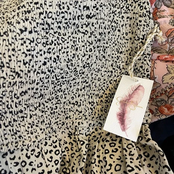 Jessica Simpson Cream and Black Patterned Jumpsuit - Picture 8 of 8